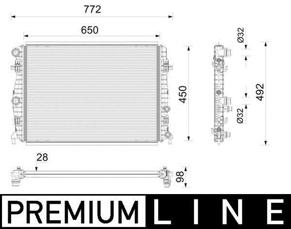 Radiateur moteur (Radiateur de refroidissement) MAHLE Aftermarket CR 2785 000P
