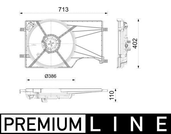 Ventilateur de refroidissement du moteur (Motoventilateur) MAHLE Aftermarket CFF 678 000P