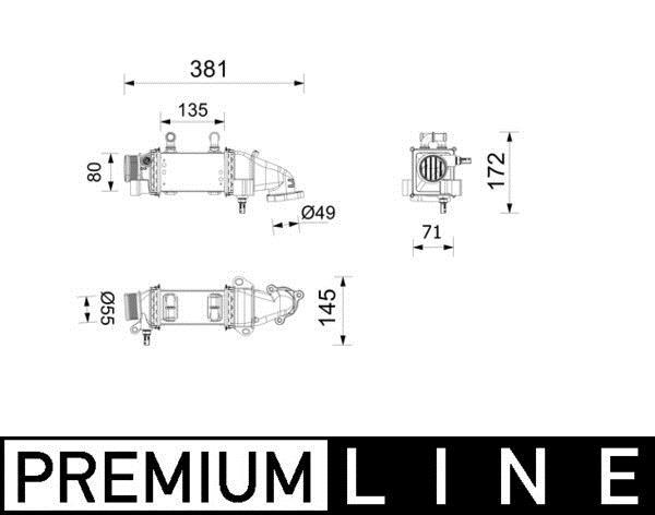 Intercooler, échangeur (Refroidisseur d'air) MAHLE Aftermarket ref. CI 739 000P