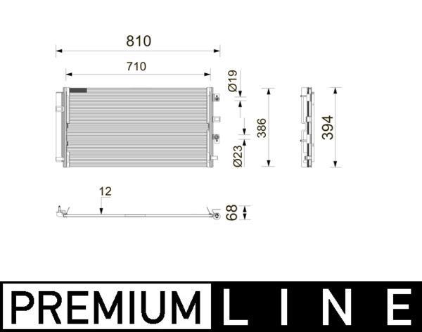 Condenseur, climatisation (Radiateur de climatisation) MAHLE Aftermarket ref. AC 1212 000P