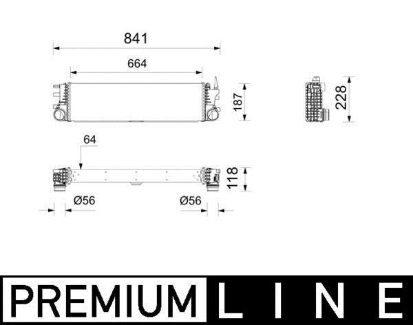 Intercooler, échangeur (Refroidisseur d'air) MAHLE Aftermarket ref. CI 742 000P