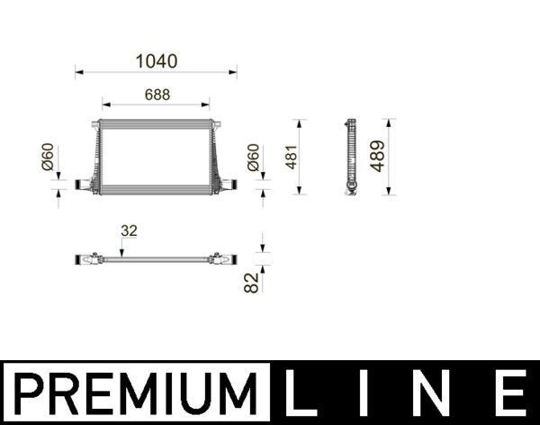 Intercooler, échangeur (Refroidisseur d'air) MAHLE Aftermarket ref. CI 743 000P