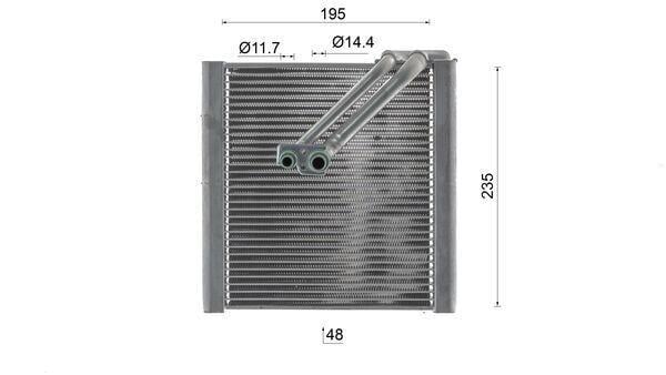 Evaporateur climatisation MAHLE Aftermarket ref. AE 211 000S
