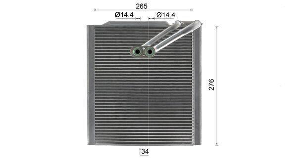Evaporateur climatisation MAHLE Aftermarket ref. AE 215 000S