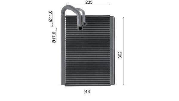 Evaporateur climatisation MAHLE Aftermarket ref. AE 222 000S