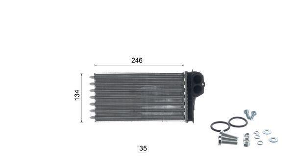 Radiateur de chauffage MAHLE Aftermarket ref. AH 194 000S