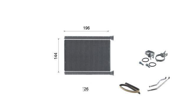 Radiateur de chauffage MAHLE Aftermarket ref. AH 324 000S