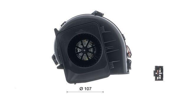 Pulseur d'air habitacle (Ventilateur habitacle) MAHLE Aftermarket ref. AB 373 000S