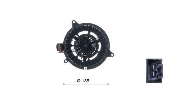 Pulseur d'air habitacle (Ventilateur habitacle) MAHLE Aftermarket ref. AB 374 000S