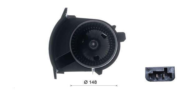 Pulseur d'air habitacle (Ventilateur habitacle) MAHLE Aftermarket ref. AB 375 000S