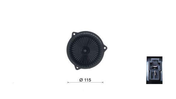 Pulseur d'air habitacle (Ventilateur habitacle) MAHLE Aftermarket ref. AB 376 000S