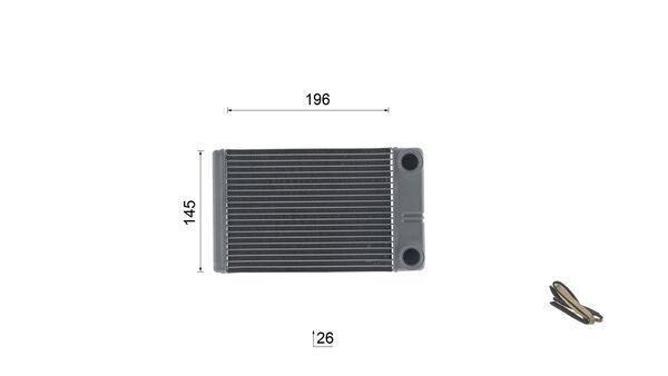 Radiateur de chauffage MAHLE Aftermarket ref. AH 341 000S