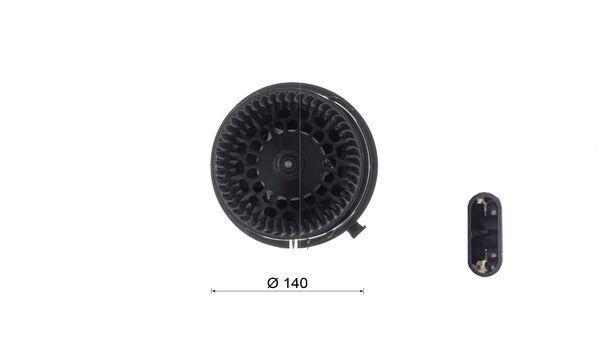 Pulseur d'air habitacle (Ventilateur habitacle) MAHLE Aftermarket ref. AB 386 000S