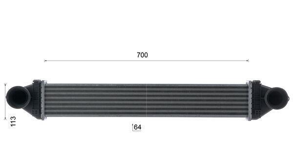 Intercooler permutador ar-ar MAHLE Aftermarket ref. CI 85 000S