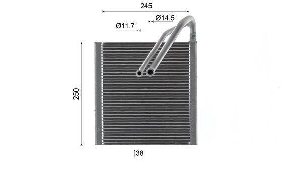 Evaporateur climatisation MAHLE Aftermarket ref. AE 218 000S