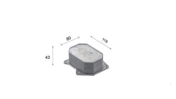 Radiateur d'huile moteur (Refroidisseur d'huile moteur) MAHLE Aftermarket ref. CLC 265 000S