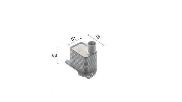 Radiateur d'huile moteur (Refroidisseur d'huile moteur) MAHLE Aftermarket ref. CLC 363 000S
