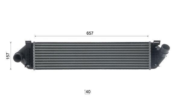 Intercooler, échangeur (Refroidisseur d'air) MAHLE Aftermarket ref. CI 190 000S