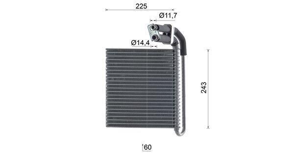 Evaporateur climatisation MAHLE Aftermarket ref. AE 99 000S