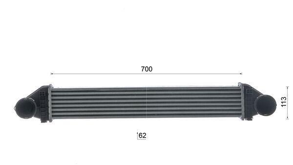 Intercooler, échangeur (Refroidisseur d'air) MAHLE Aftermarket ref. CI 84 000S