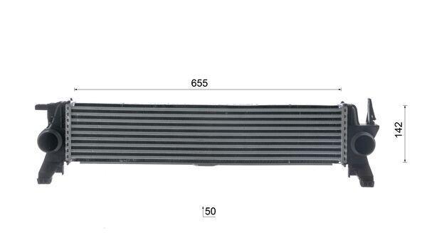 Intercooler, échangeur (Refroidisseur d'air) MAHLE Aftermarket ref. CI 153 000S