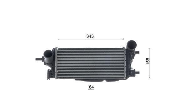 Intercooler, échangeur (Refroidisseur d'air) MAHLE Aftermarket ref. CI 677 000S