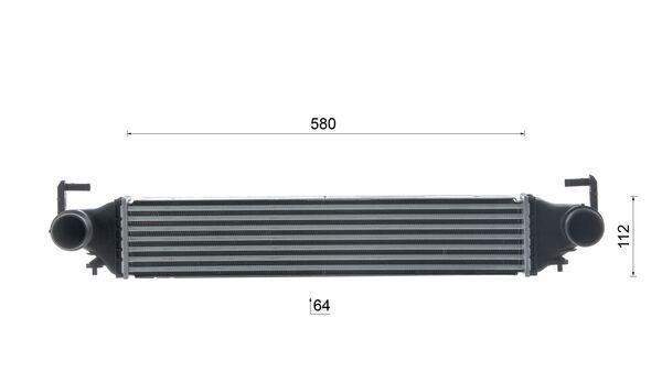 Intercooler, échangeur (Refroidisseur d'air) MAHLE Aftermarket ref. CI 683 000S