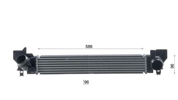 Intercooler, échangeur (Refroidisseur d'air) MAHLE Aftermarket ref. CI 727 000P