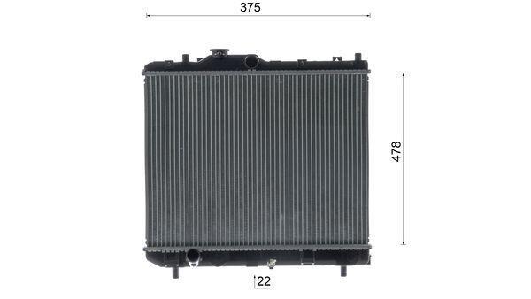 Radiateur moteur (Radiateur de refroidissement) MAHLE Aftermarket CR 2687 000S