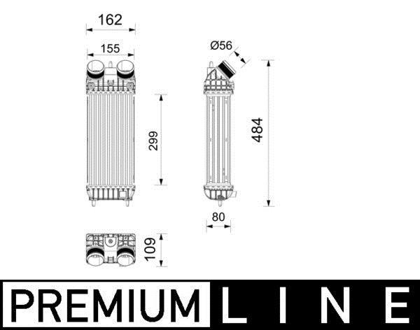 Intercooler, échangeur (Refroidisseur d'air) MAHLE Aftermarket ref. CI 744 000P