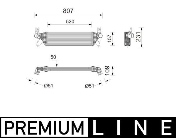 Intercooler, échangeur (Refroidisseur d'air) MAHLE Aftermarket ref. CI 748 000P