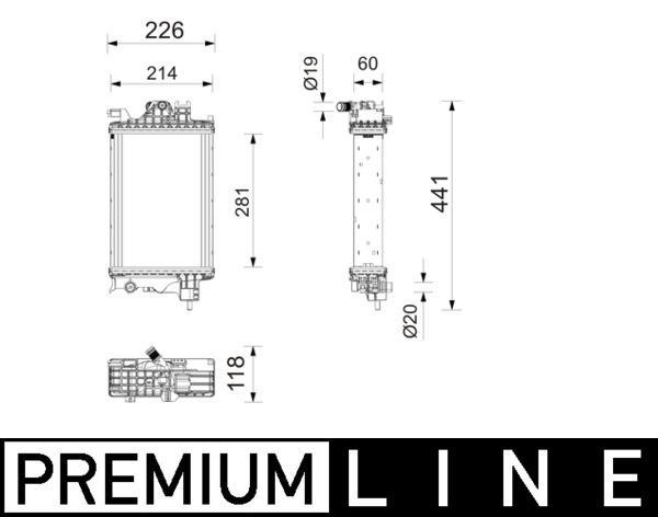 Radiateur moteur (Radiateur de refroidissement) MAHLE Aftermarket CR 2804 000P