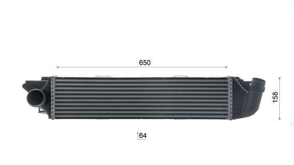 Intercooler, échangeur (Refroidisseur d'air) MAHLE Aftermarket ref. CI 31 000S