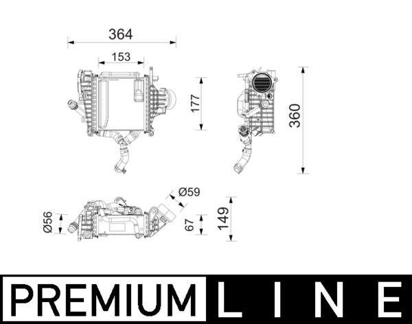 Intercooler, échangeur (Refroidisseur d'air) MAHLE Aftermarket ref. CI 750 000P