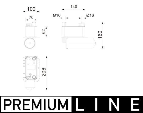 Condenseur, climatisation (Radiateur de climatisation) MAHLE Aftermarket ref. AC 1215 000P