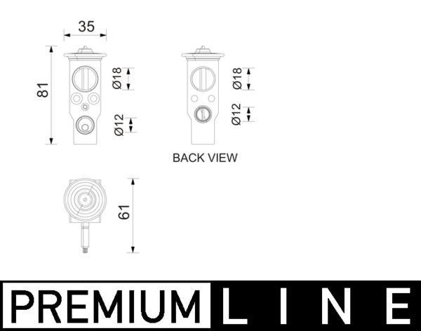 Válvula de expansão MAHLE Aftermarket ref. AVE 210 000P