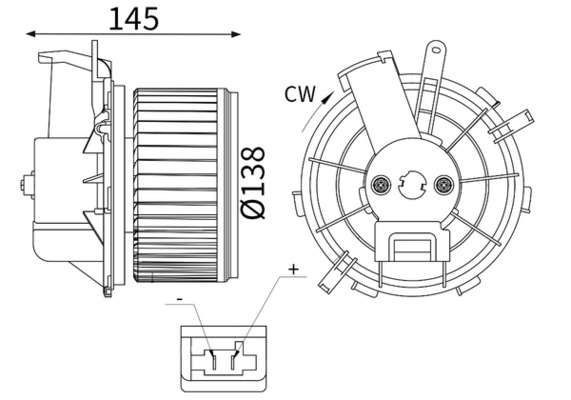 Pulseur d'air habitacle (Ventilateur habitacle) MAHLE Aftermarket ref. AB 430 000S