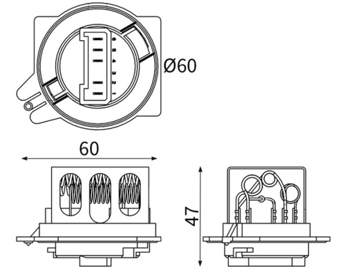 Résistance, pulseur d'air habitacle (Élément de commande, chauffage/ventilation) MAHLE Aftermarket ABR 186 000S