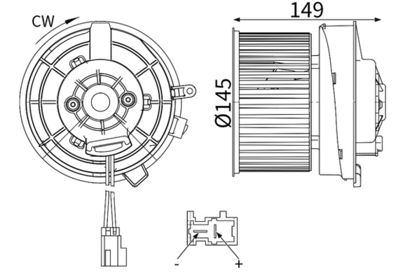 Pulseur d'air habitacle (Ventilateur habitacle) MAHLE Aftermarket ref. AB 435 000S