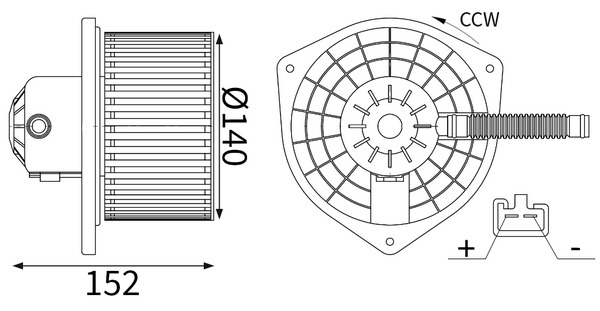 Ventilador habitáculo MAHLE Aftermarket ref. AB 448 000S