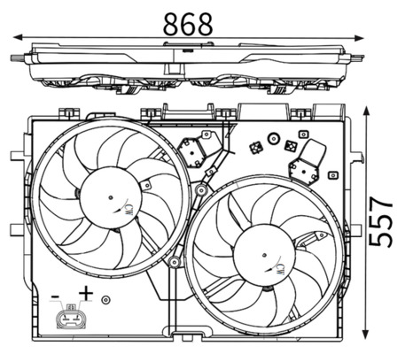 Ventilateur de refroidissement du moteur (Motoventilateur) MAHLE Aftermarket CFF 229 000S