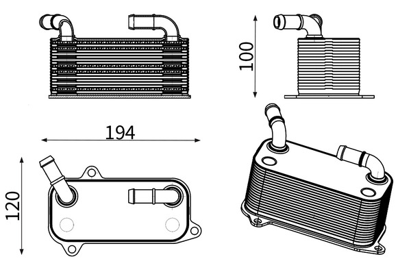 Radiador de aceite, transmisión automática MAHLE Aftermarket CLC 392 000S