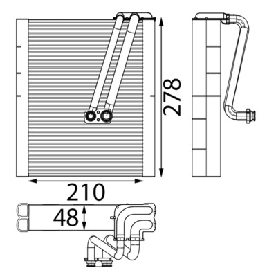 Evaporateur climatisation MAHLE Aftermarket ref. AE 252 000S