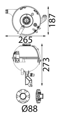 Vase d'expansion, liquide de refroidissement (Réservoir liquide de refroidissement) MAHLE Aftermarket CRT 347 000S