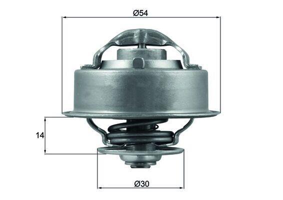 Thermostat d'eau (Calorstat) MAHLE Aftermarket ref. TX 124 87D