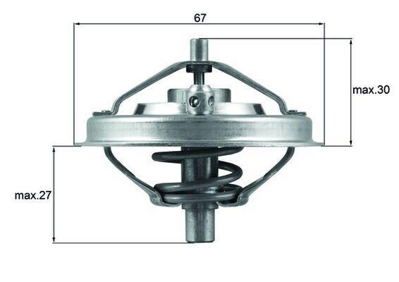 Thermostat d'eau (Calorstat) MAHLE Aftermarket ref. TX 125 80
