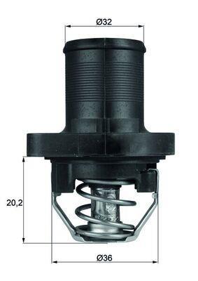 Thermostat d'eau (Calorstat) MAHLE Aftermarket ref. TI 47 89