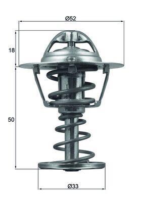 Thermostat d'eau (Calorstat) MAHLE Aftermarket ref. TX 126 82D