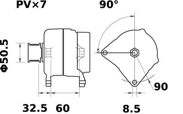 Alternador MAHLE Aftermarket MG 76