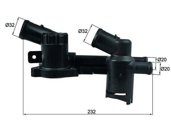 Thermostat d'eau (Calorstat) MAHLE Aftermarket ref. TH 52